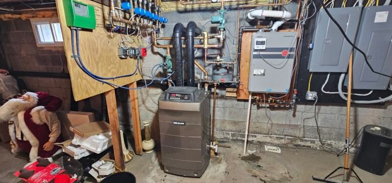 Weil-McLain high efficiency boiler installed in a Bergen County basement by Absolute Precision, serving Allendale, NJ