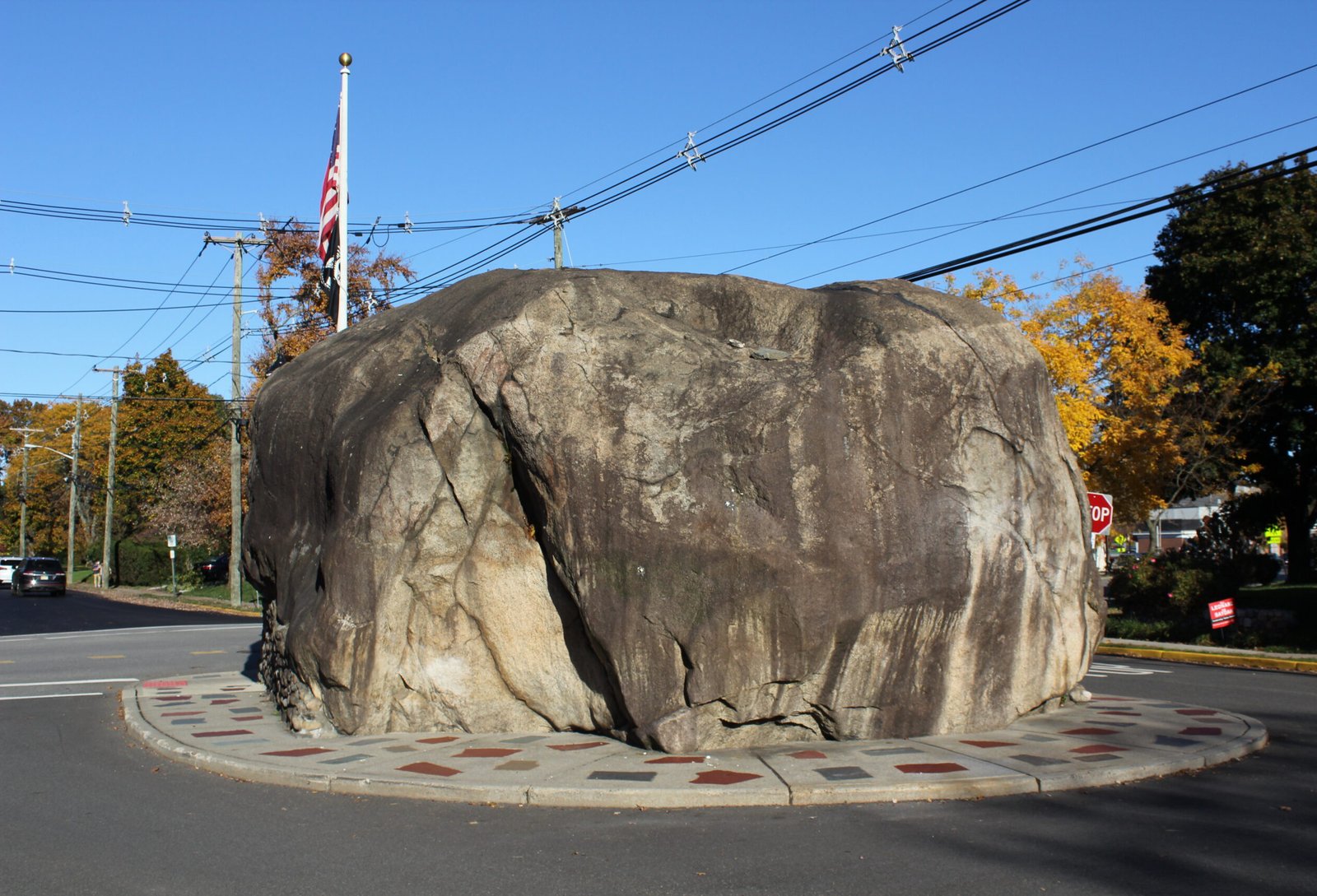 The Glen Rock boulder landmark, Glen Rock, NJ