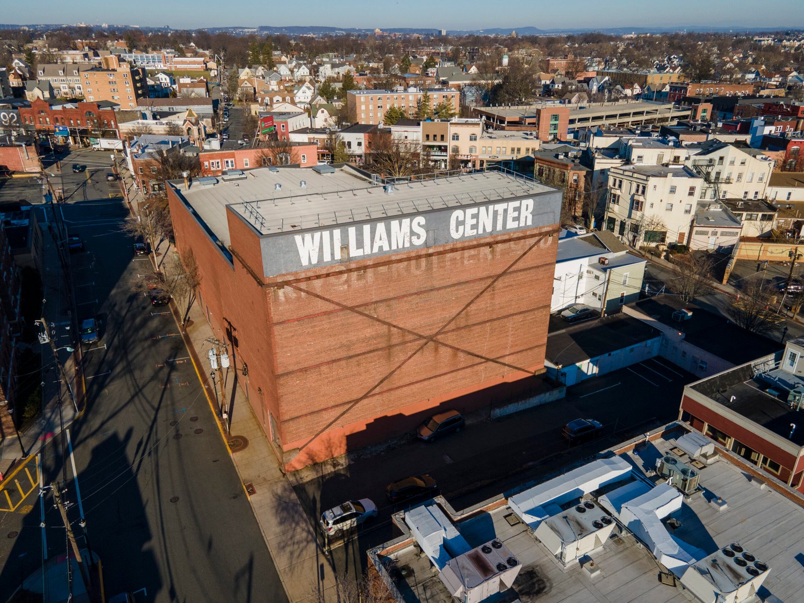The Williams Center and downtown Rutherford, NJ skyline