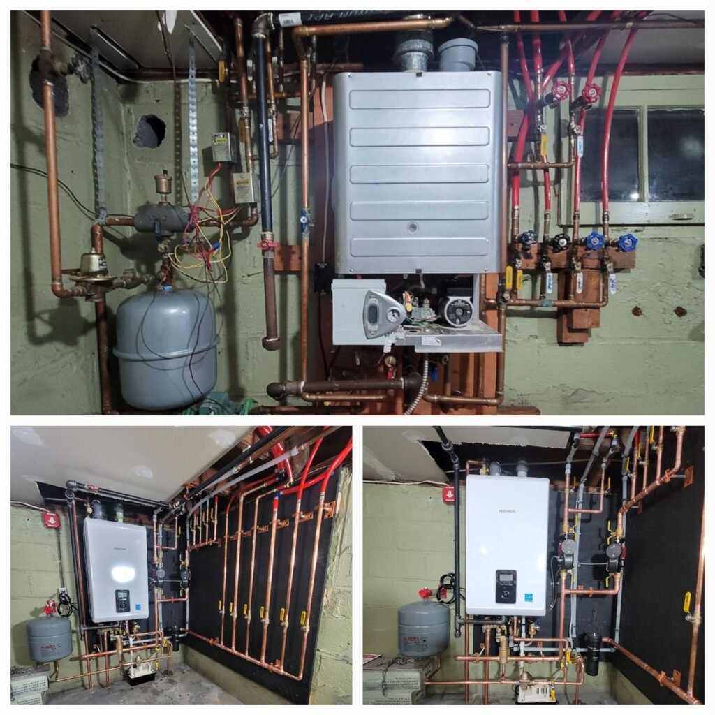 Navien combi boiler installation by Absolute Precision Plumbing and Heating in Bergenfield, NJ
