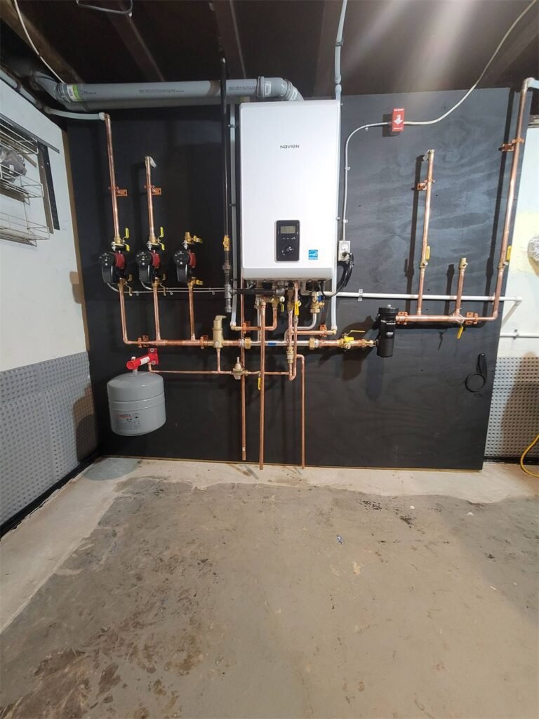 Energy Star certified Navien combi boiler installed by Absolute Precision Plumbing and Heating in Hasbrouck Heights, NJ