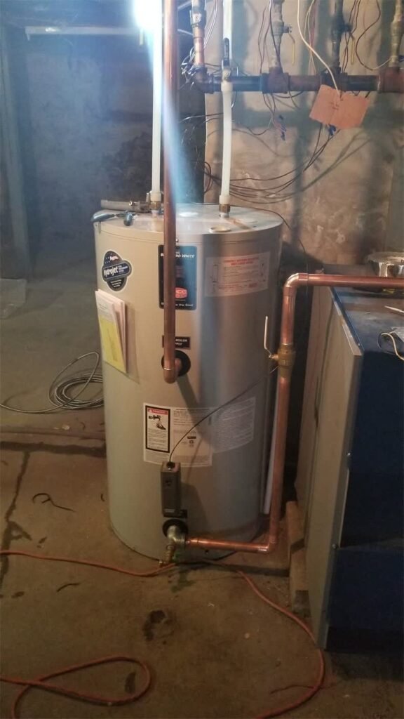 Bradford White gas water heater installed by Absolute Precision Plumbing & Heating in Fair Lawn, NJ